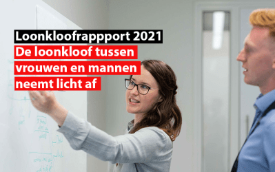 Loonkloofrappport 2021 : de loonkloof tussen vrouwen en mannen neemt licht af