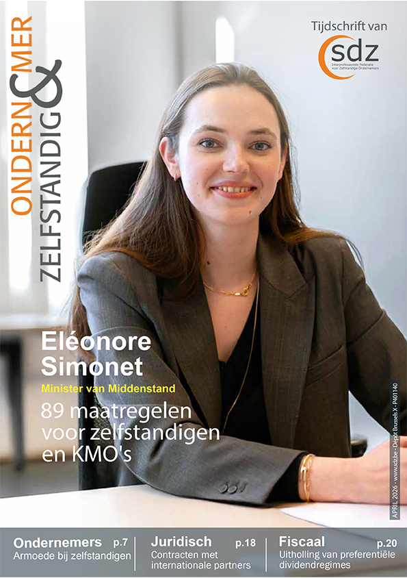 Cover tijdschrift Ondernemer&Zelfstandige april 2026 zelfstandige bedrijven tijdschift sdz february maart